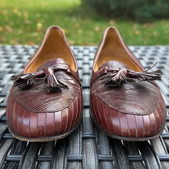 Italian-Made COLE HAAN Mahogany Leather Loafers - Vintage - Picture 5 of 13